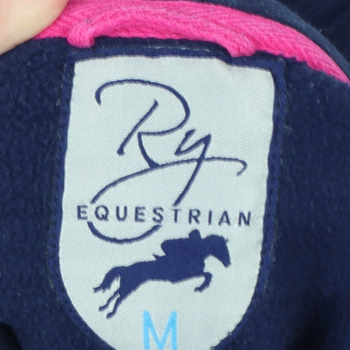 Rydale Equestrian Navy Hoodie Women M Pullover Cotton Blend