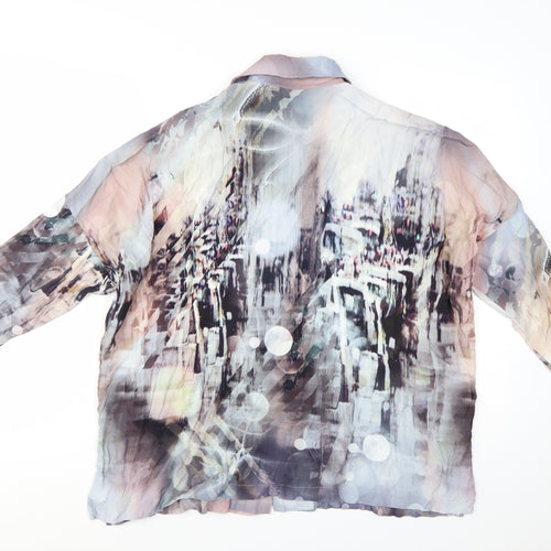WALL London Womens Multicoloured Sheer Tunic Blouse One Size