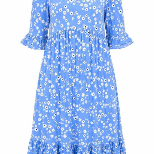 ASOS Women’s Blue Floral Midi Fit & Flare Dress Size 12