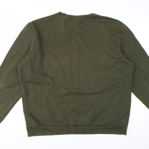 Puma Men’s Green XL Pullover Crew Neck Logo Sweatshirt