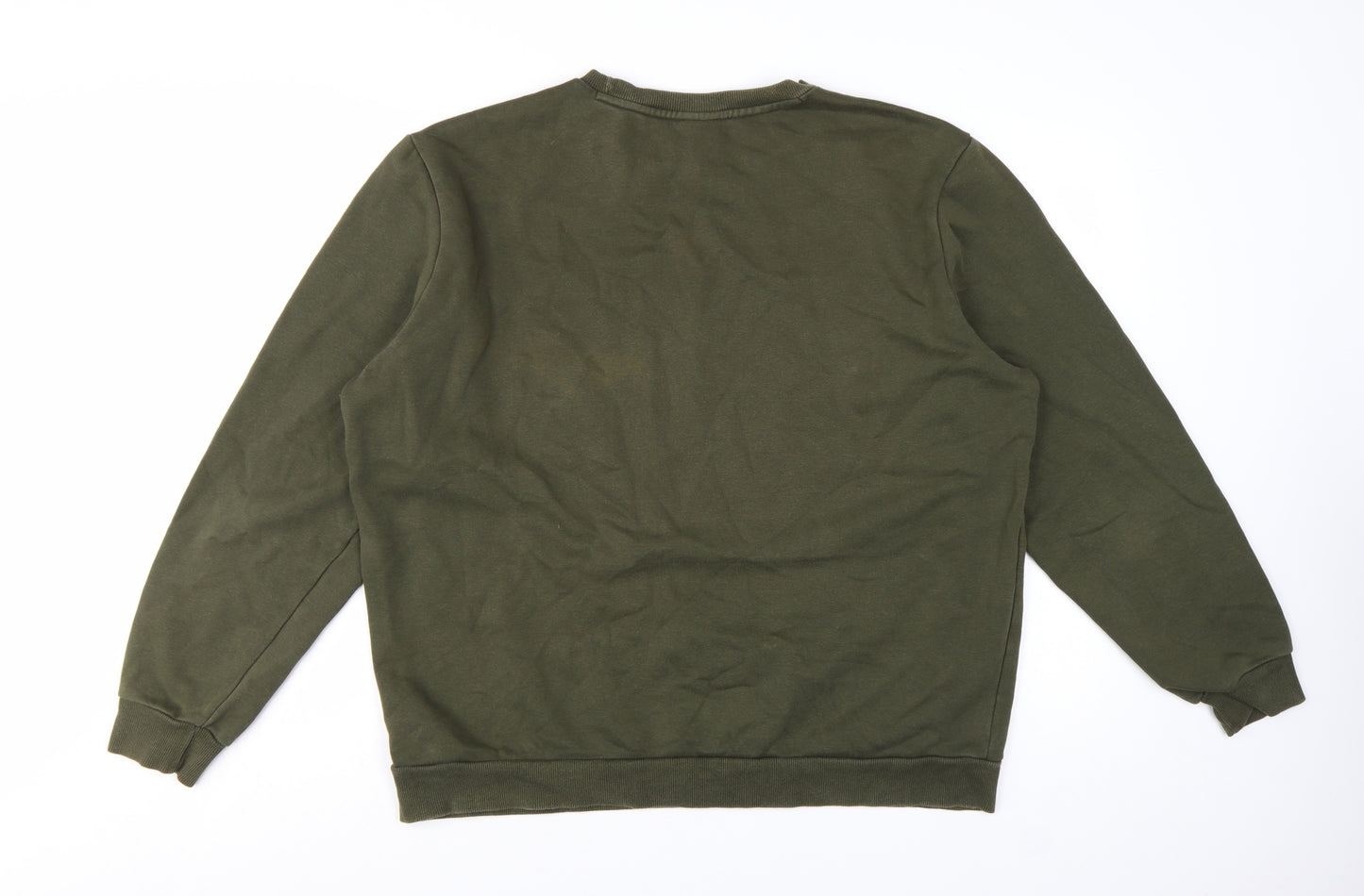 Puma Men’s Green XL Pullover Crew Neck Logo Sweatshirt