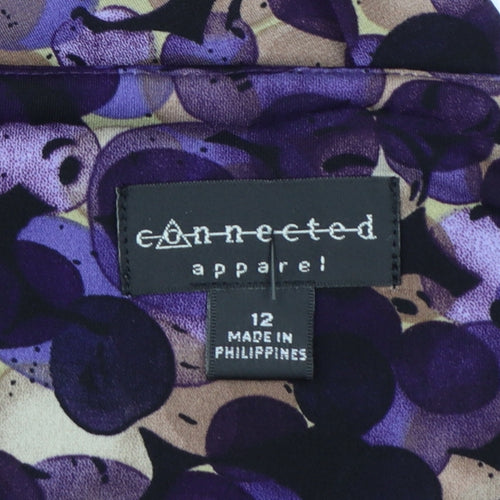 Connected Apparel Women’s Purple Polka Dot Sheath Dress Size 12