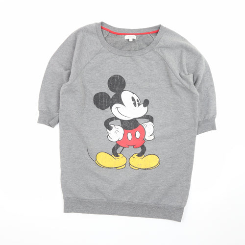 Disney Store Women's Grey Mickey Mouse Pullover Sweatshirt M