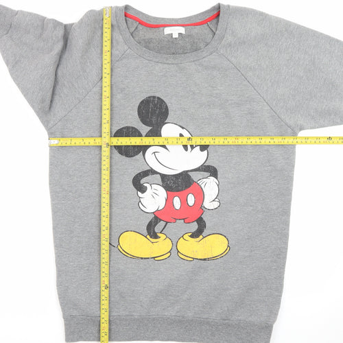Disney Store Women's Grey Mickey Mouse Pullover Sweatshirt M