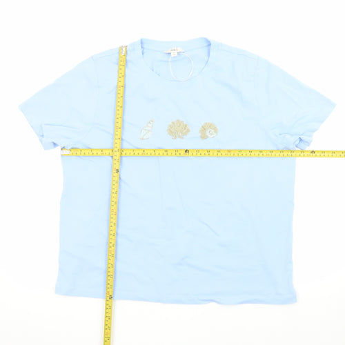 Marks and Spencer Women’s Blue Beaded Shell T-Shirt Size 18