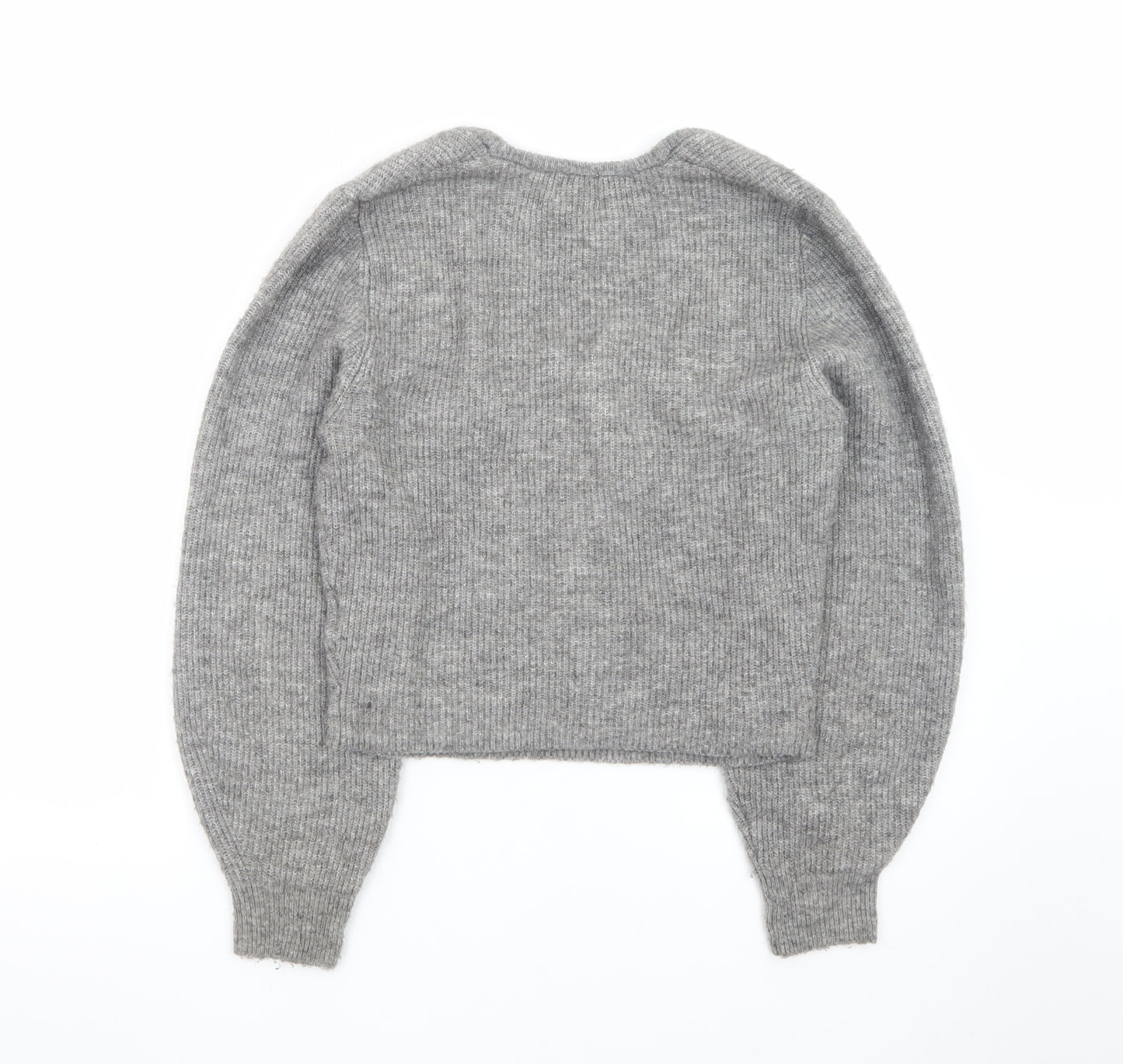H&M Women’s Grey Slim Fit Knit Pullover Jumper Size 12