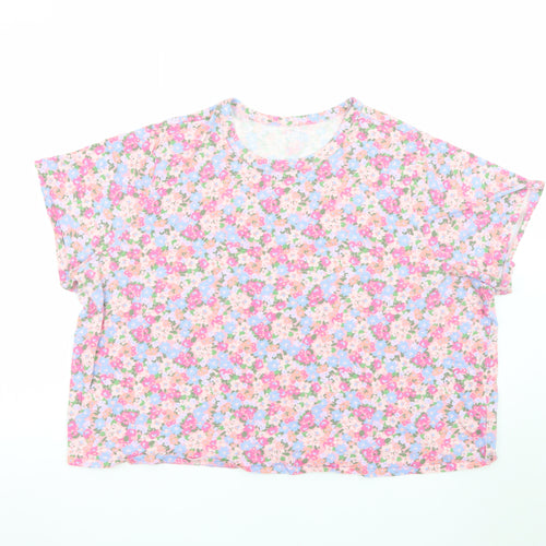 Old Navy Women’s Multicoloured Floral Cotton T-Shirt Size 2XL