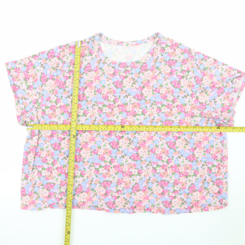 Old Navy Women’s Multicoloured Floral Cotton T-Shirt Size 2XL