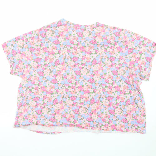 Old Navy Women’s Multicoloured Floral Cotton T-Shirt Size 2XL