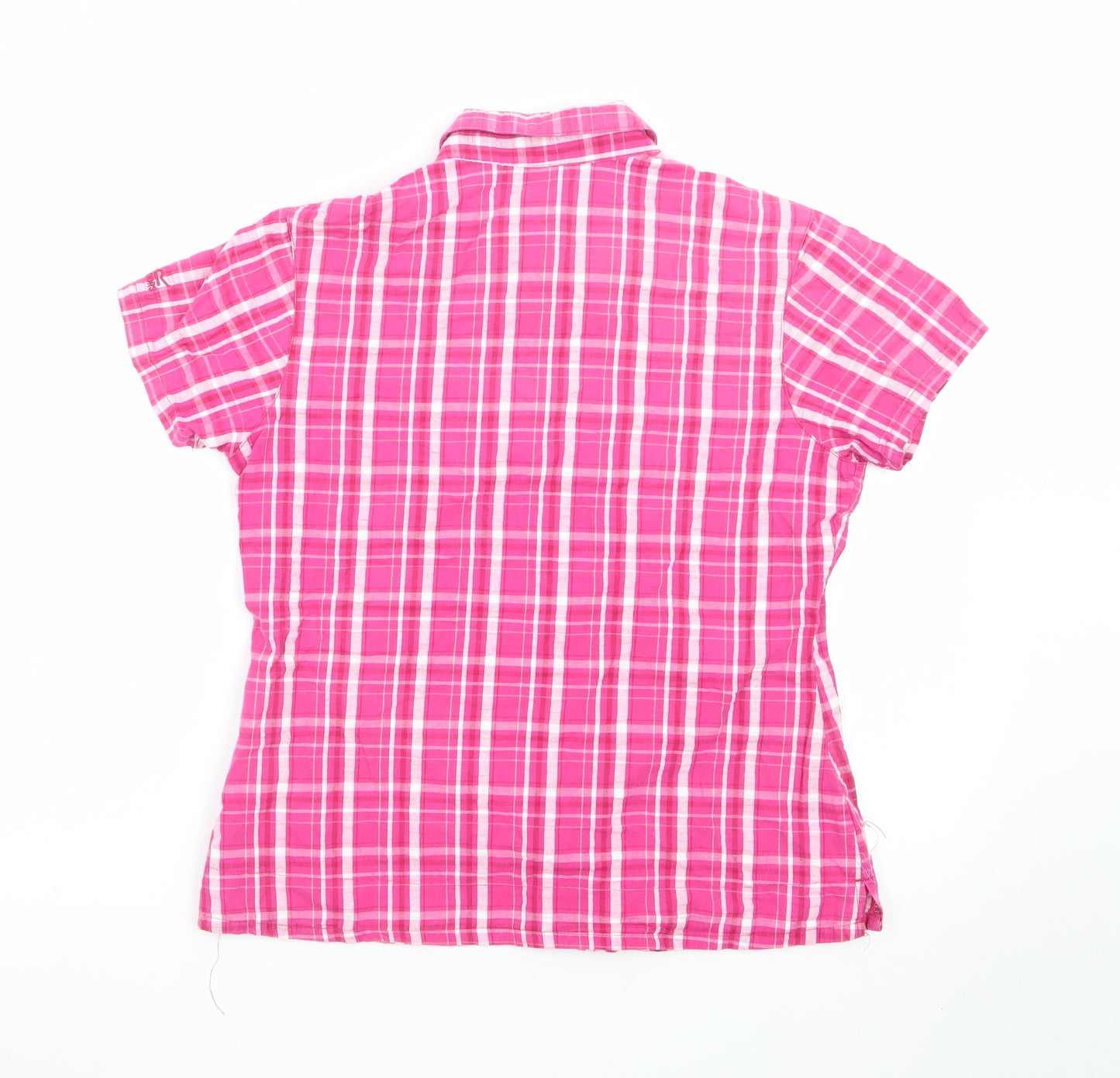 Regatta Womens Pink Check Short Sleeve Button-Up Shirt UK 12