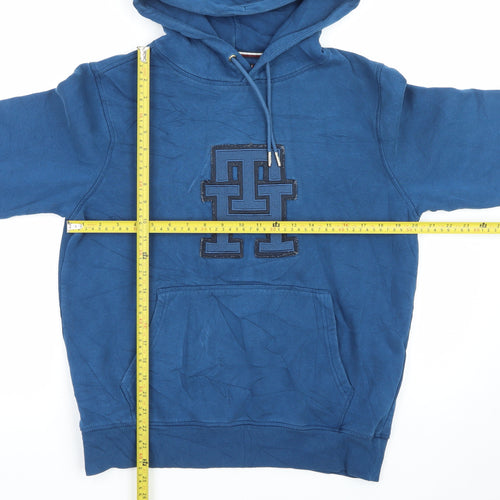 Tommy Hilfiger Men's Blue Pullover Logo Hoodie Size S