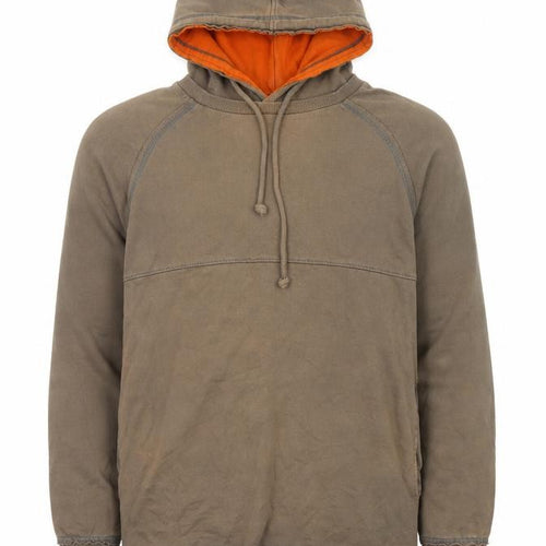 Pull&Bear Men's Brown Pullover Hoodie Small Fleece Lined