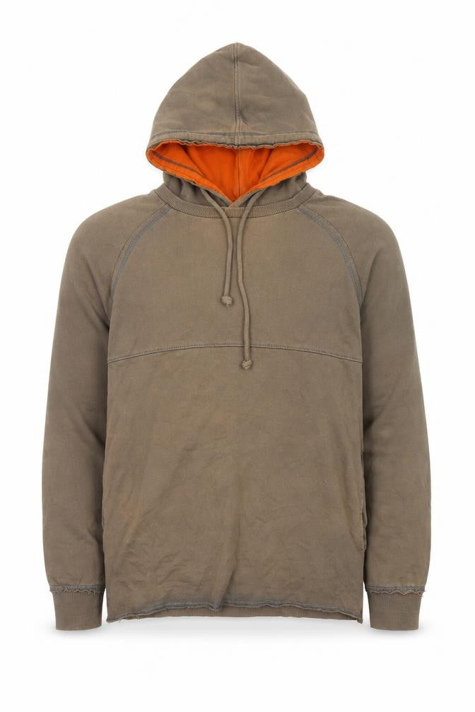 Pull&Bear Men's Brown Pullover Hoodie Small Fleece Lined