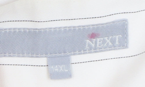 Next Women’s White Pinstripe Wide-Leg Dress Trousers Size 14 XL