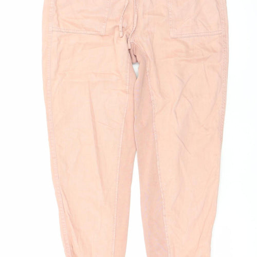 Marks and Spencer Women Pink Size 8 Lyocell Cotton Jogger Trousers