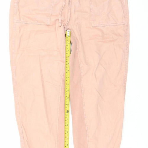 Marks and Spencer Women Pink Size 8 Lyocell Cotton Jogger Trousers