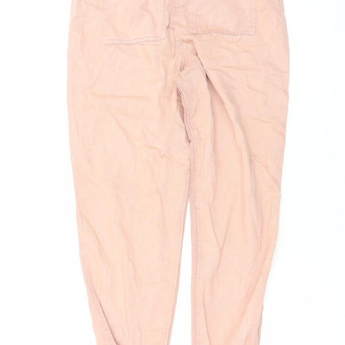 Marks and Spencer Women Pink Size 8 Lyocell Cotton Jogger Trousers