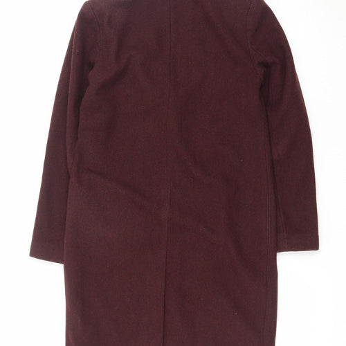 New Look Women’s Red Long Wool Blend Overcoat Size 6