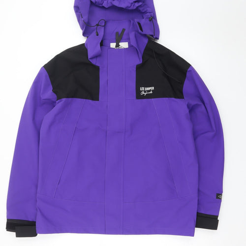 Lee Cooper Men’s Purple XL Waterproof Hooded Softshell Jacket