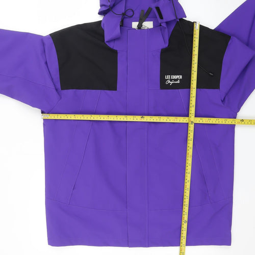 Lee Cooper Men’s Purple XL Waterproof Hooded Softshell Jacket