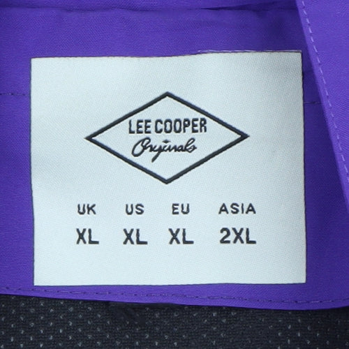 Lee Cooper Men’s Purple XL Waterproof Hooded Softshell Jacket