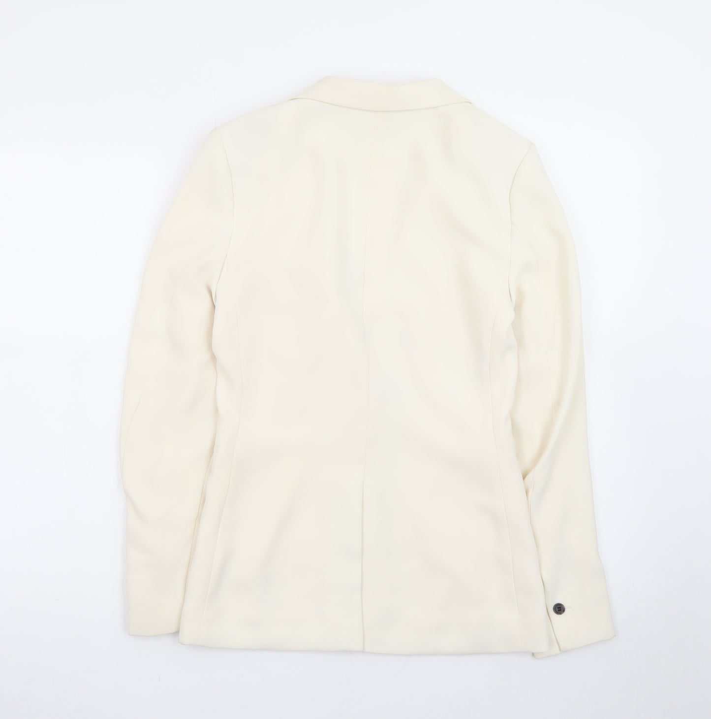 H&M Women's Ivory Single-Breasted Blazer Size 6 Slim Fit