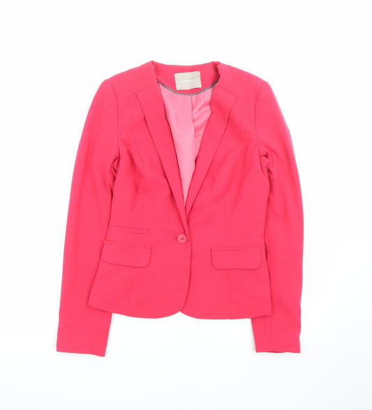 Orsay Women's Pink Slim Fit Single-Breasted Blazer Size 6