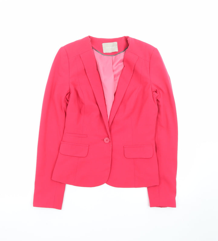 Orsay Women's Pink Slim Fit Single-Breasted Blazer Size 6
