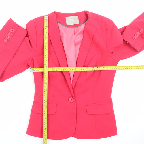 Orsay Women's Pink Slim Fit Single-Breasted Blazer Size 6