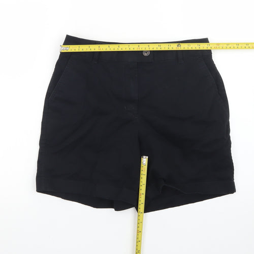 Marks and Spencer Women Black Size 12 Chino Shorts
