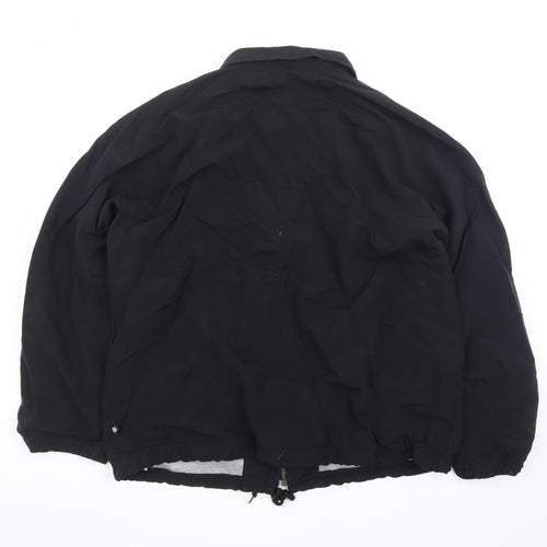 Adidas Mens Black 44/46 Bomber Jacket Full Zip Lined Casual