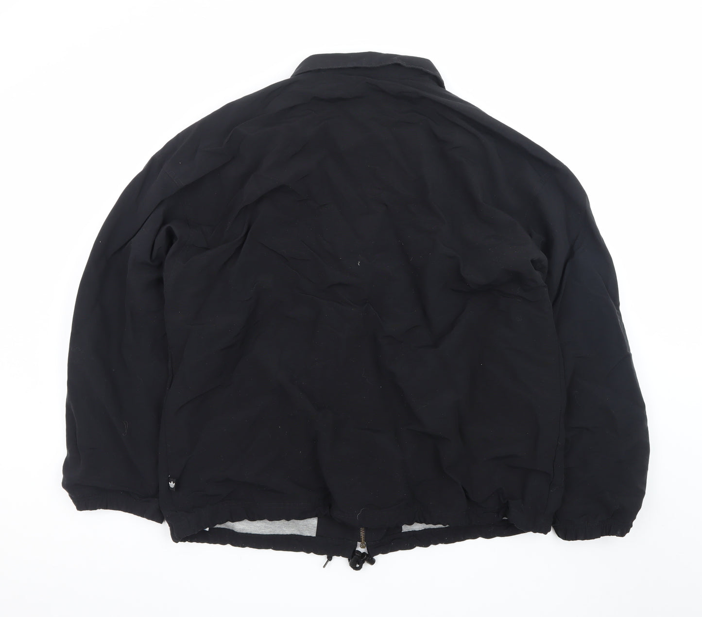 Adidas Mens Black 44/46 Bomber Jacket Full Zip Lined Casual