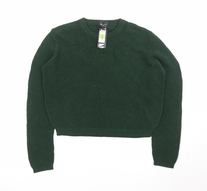 Marks and Spencer Women Green Size 12 Crew Neck Knit Jumper