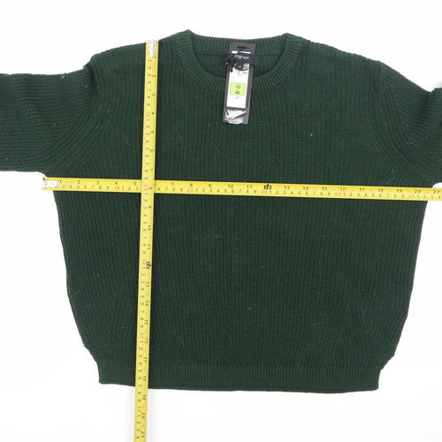 Marks and Spencer Women Green Size 12 Crew Neck Knit Jumper