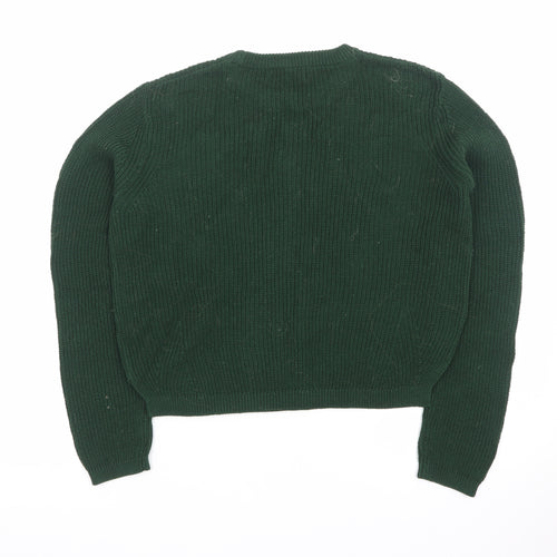 Marks and Spencer Women Green Size 12 Crew Neck Knit Jumper