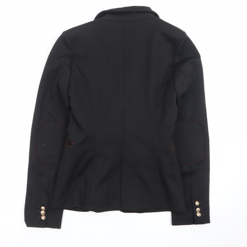 Attentif Women's Black Slim Fit One-Button Blazer Size 10