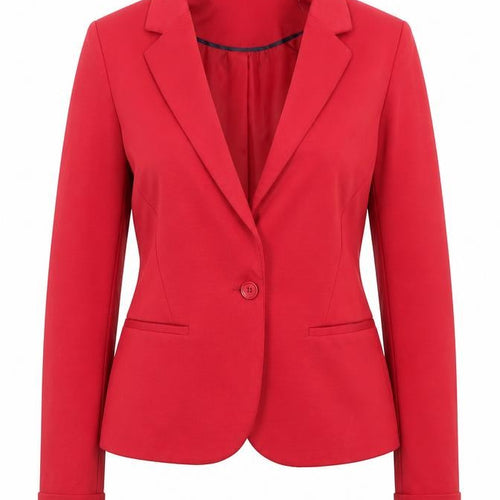New Look Women's Red One-Button Blazer Jacket Size M Workwear
