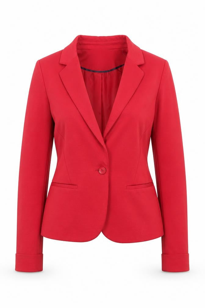 New Look Women's Red One-Button Blazer Jacket Size M Workwear