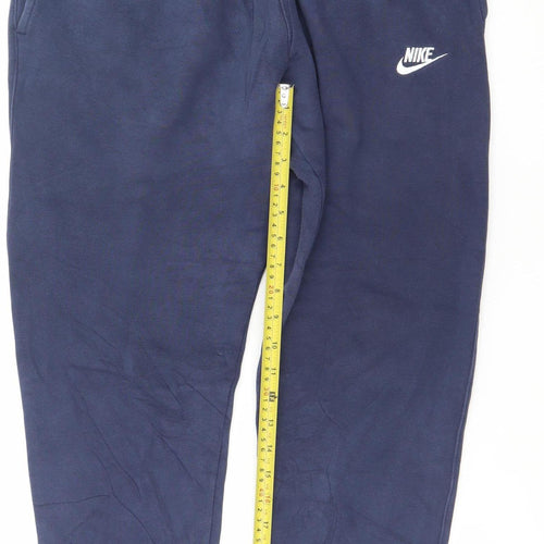 Nike Men's Blue Joggers Sweatpants Size M Elastic Waist Pockets