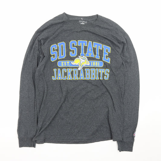 Champion Men's Grey Long Sleeve SD State Jackrabbits T-Shirt L