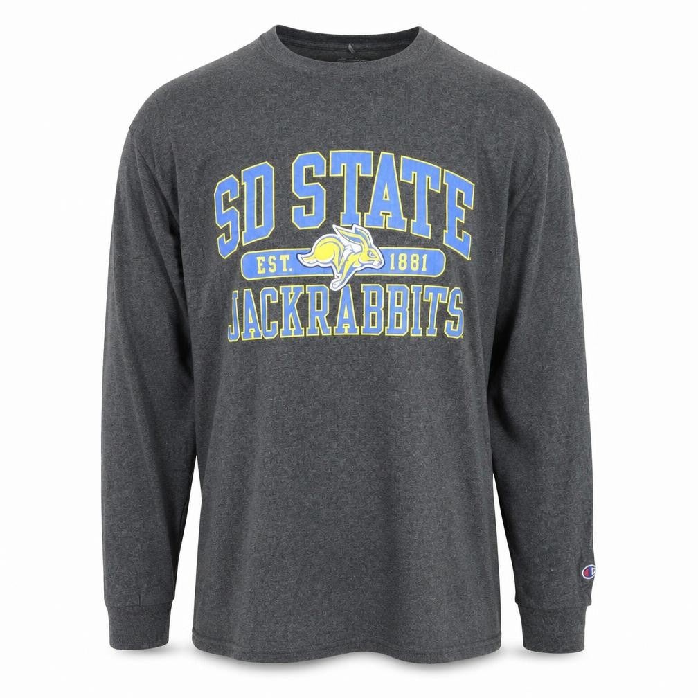 Champion Men's Grey Long Sleeve SD State Jackrabbits T-Shirt L