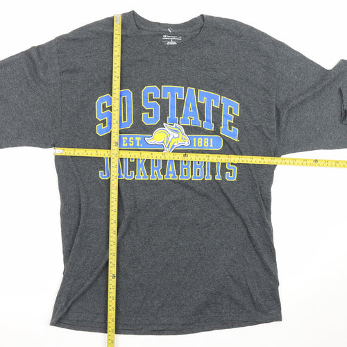 Champion Men's Grey Long Sleeve SD State Jackrabbits T-Shirt L