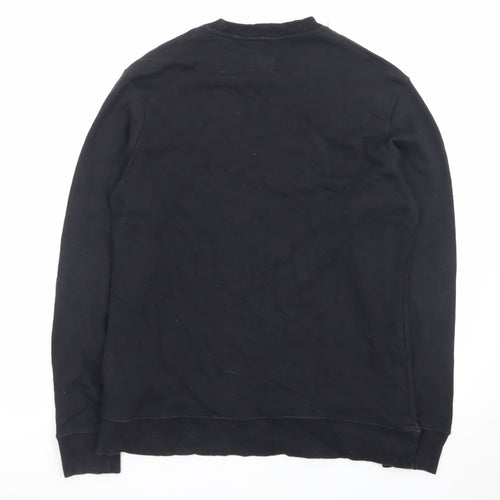 Champion Mens Black Medium Crew Neck Pullover Sweatshirt