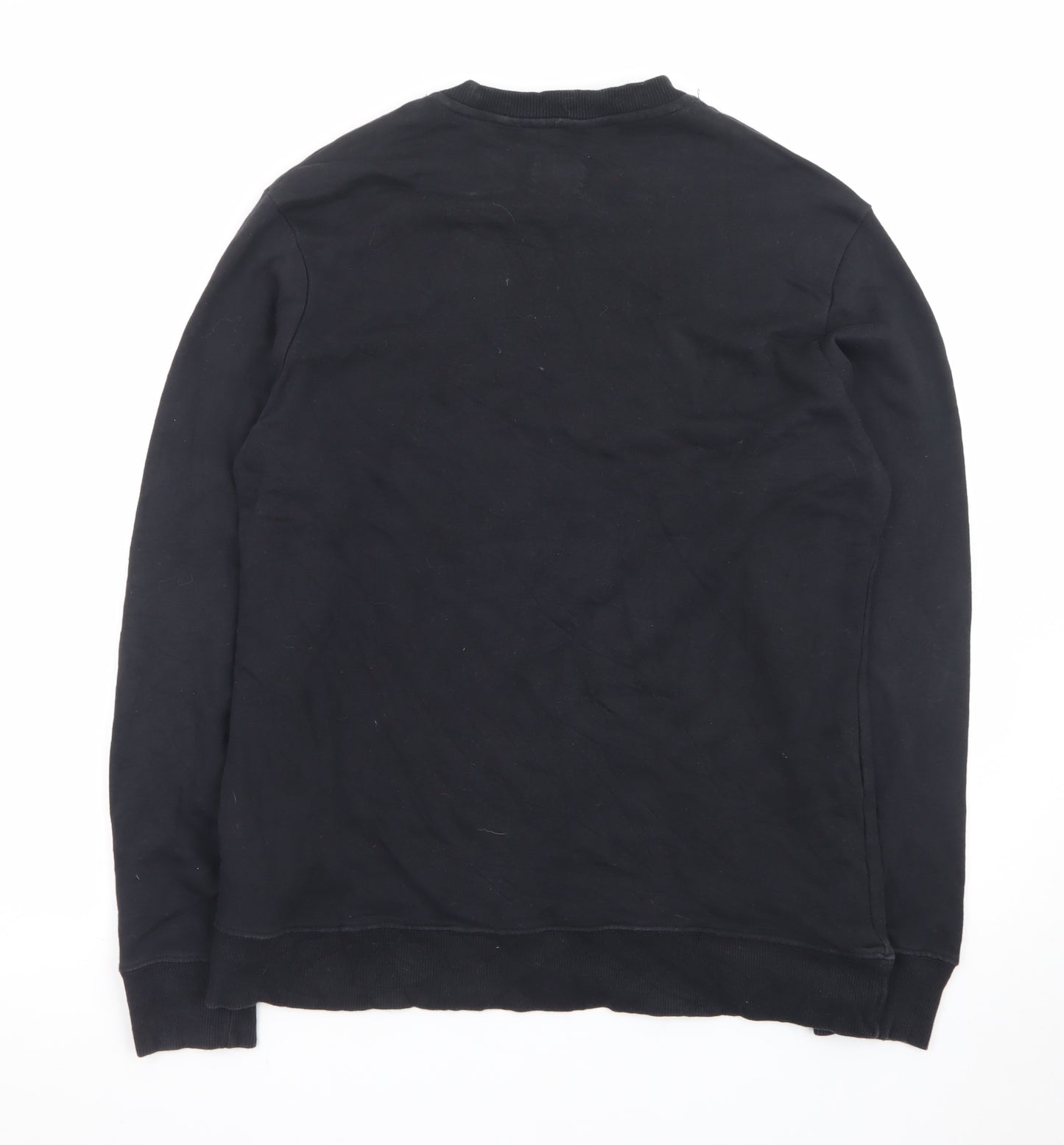 Champion Mens Black Medium Crew Neck Pullover Sweatshirt