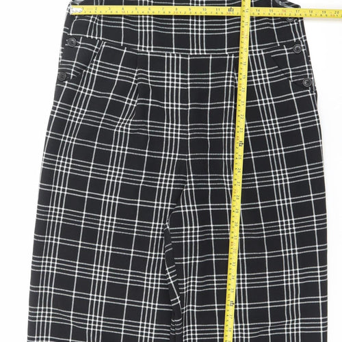 Monki Womens Black Checked Dungaree Jumpsuit Size M Regular Fit
