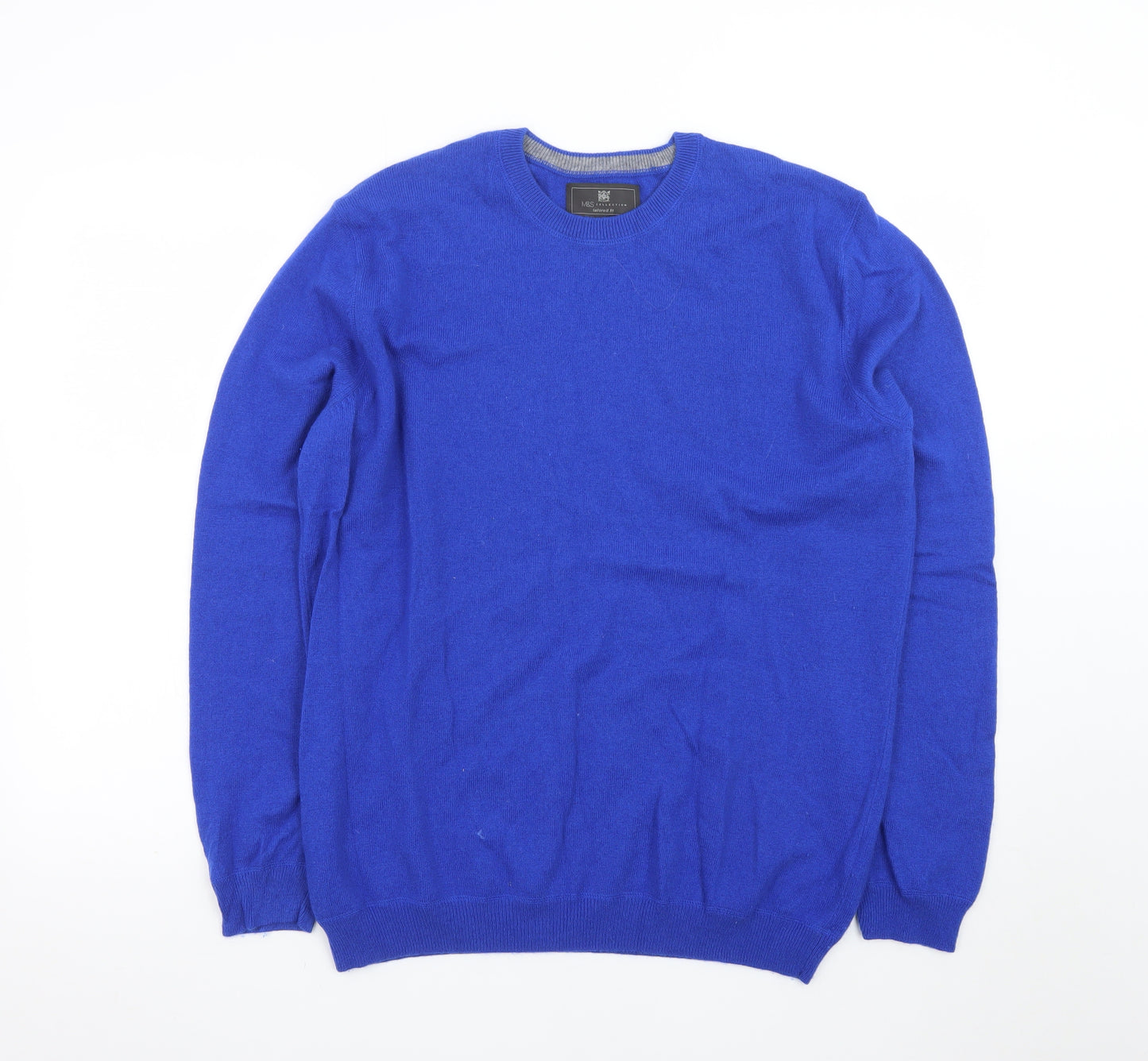 Marks and Spencer Women’s Blue Cashmere Crew Neck Jumper L