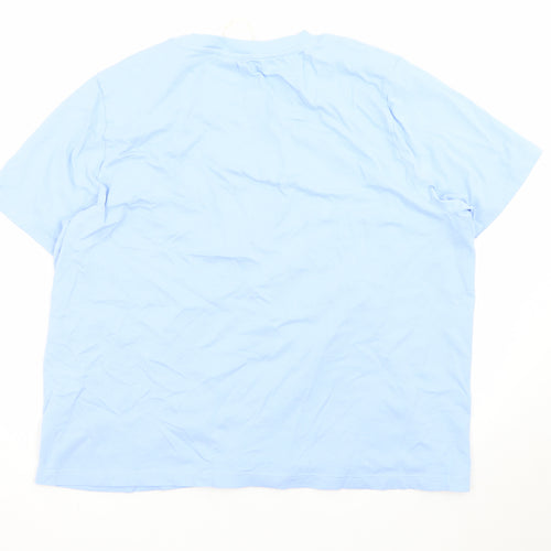 Marks and Spencer Women's Blue Beaded Seashell Cotton T-Shirt Size 20