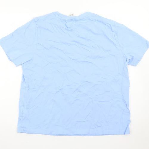 Marks and Spencer Women's Blue Beaded Shell T-Shirt Size 16