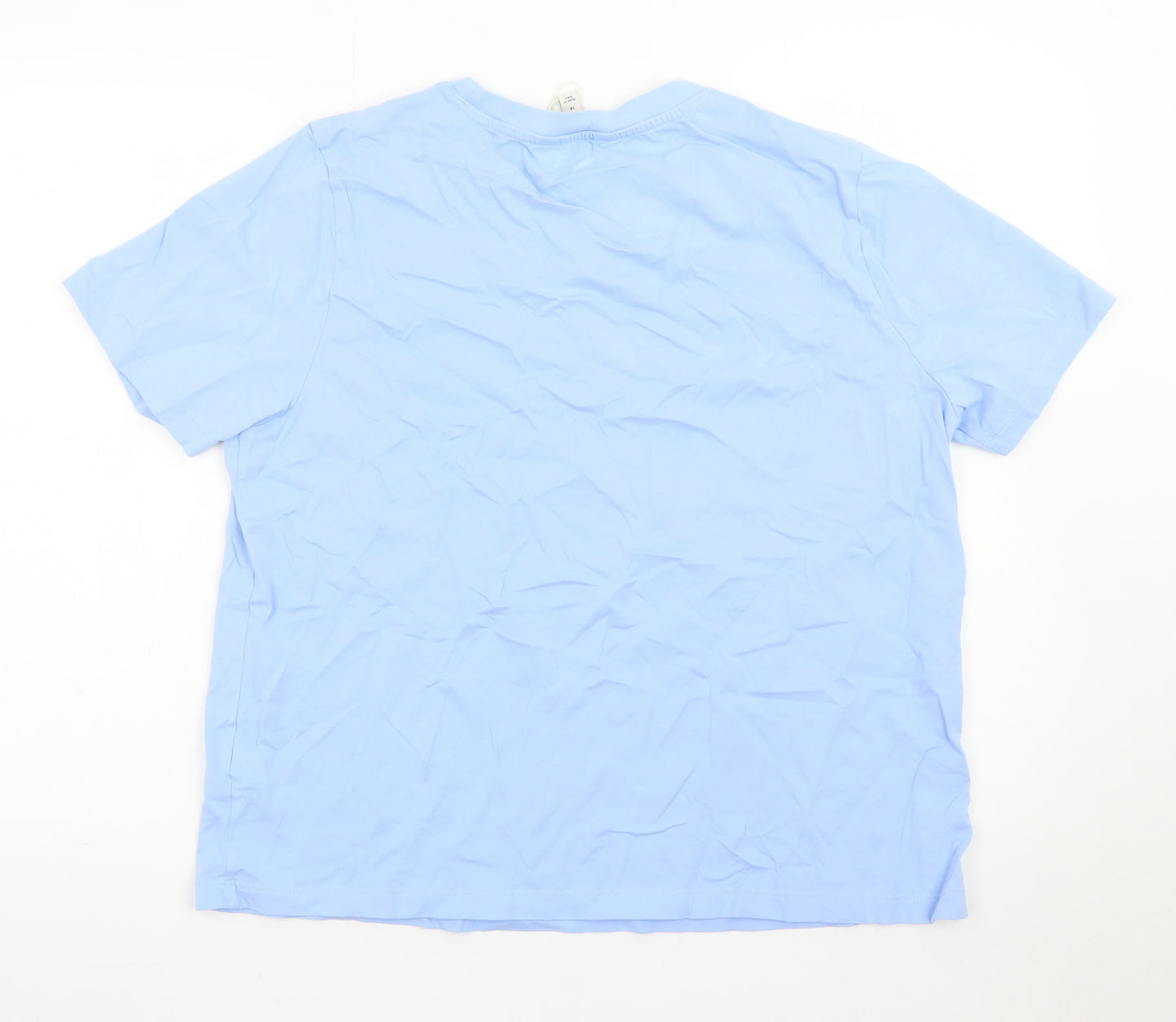 Marks and Spencer Women's Blue Beaded Shell T-Shirt Size 16