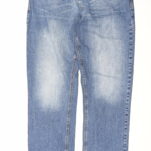 F&F Men's Blue Relaxed Fit Straight Leg Jeans 36W 34L Denim